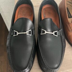 Sophisticated Black Leather Slip-On Loafers